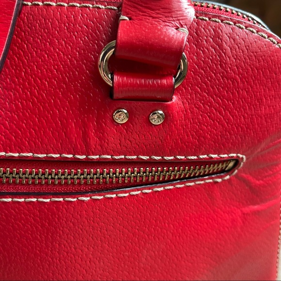 Kate Spade - Women’s - Deep Red Structured Bowler Handbag - Picture 13 of 13